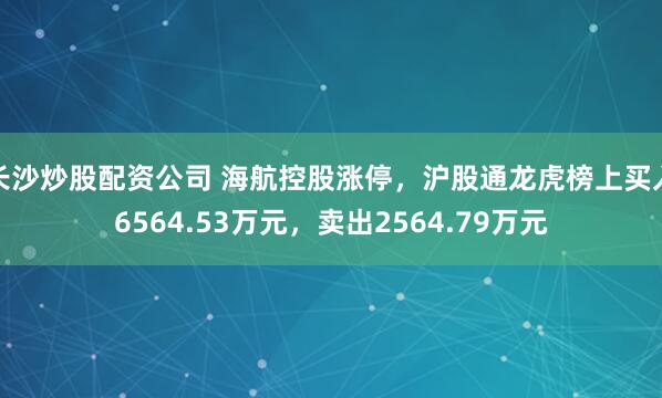 长沙炒股配资公司 海航控股涨停，沪股通龙虎榜上买入6564.53万元，卖出2564.79万元